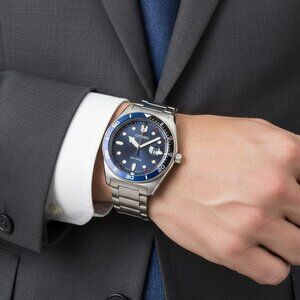 NWT Authentic Citizen Eco-Drive Blue Dial Men's Watch
